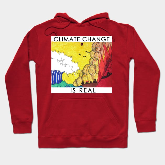 Climate Change is Real #3 Hoodie by Go Ask Alice Psychedelic Threads